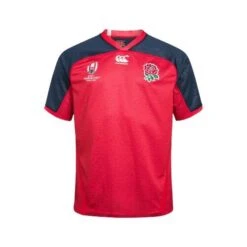 Canterbury CCC Rugby World Cup 19 England RFU Vapodri Away Kids Rugby Shirt Red