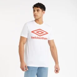 UMBRO Mens Twickenham England Rugby TShirt (Black) -Tennis Squash Shop k0e2710216e4a5f49408c3b8fb8b3a838