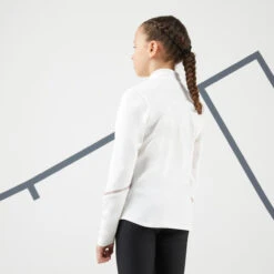 Artengo Girls' Long-Sleeved 1/2 Zip Thermal Tennis T-Shirt - Off -Tennis Squash Shop k3360a4d45f0a1792be18f28d52028509