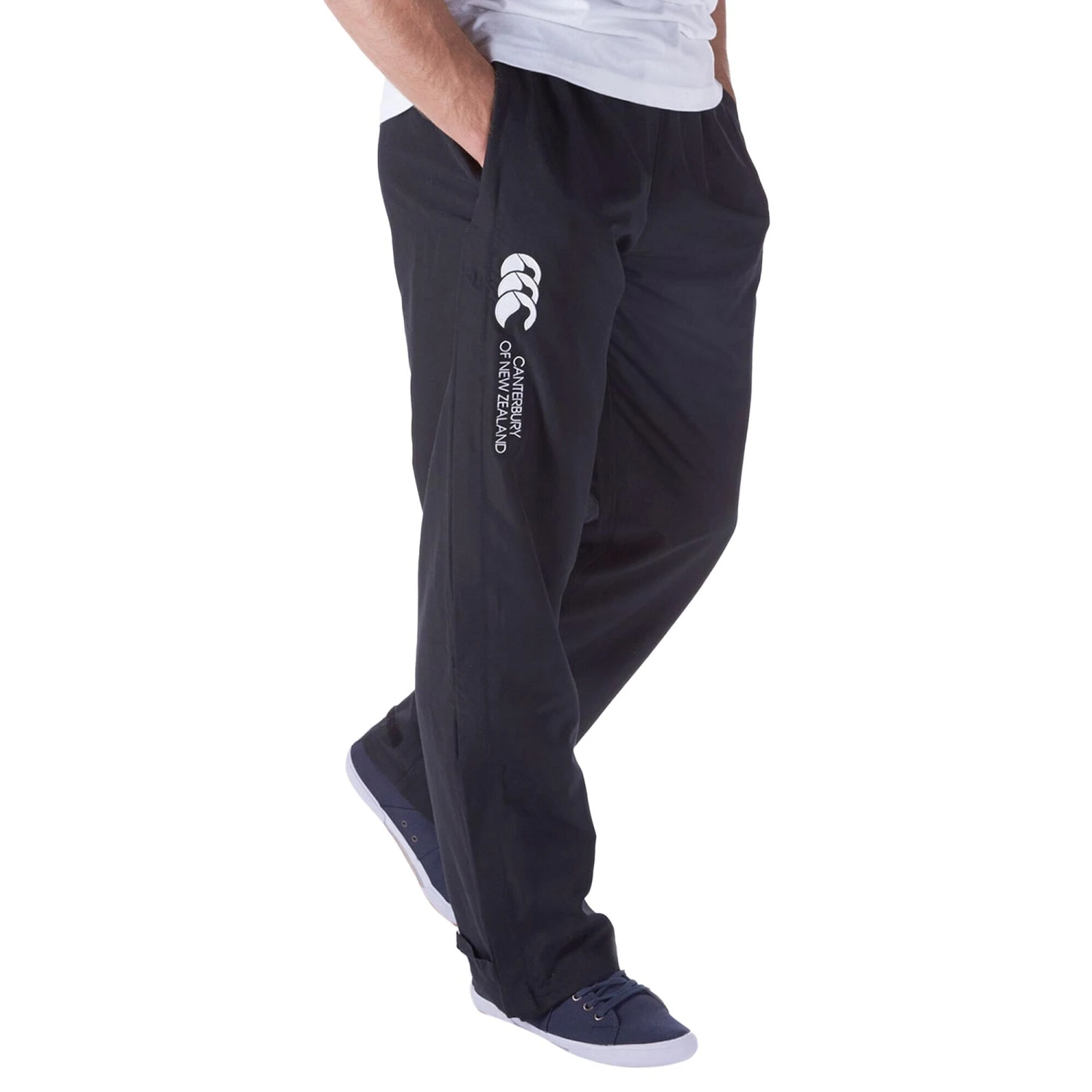 Canterbury Mens Open Hem Tracksuit Bottoms (Black) 4 Canterbury Mens Open Hem Tracksuit Bottoms (Black) - Image 2