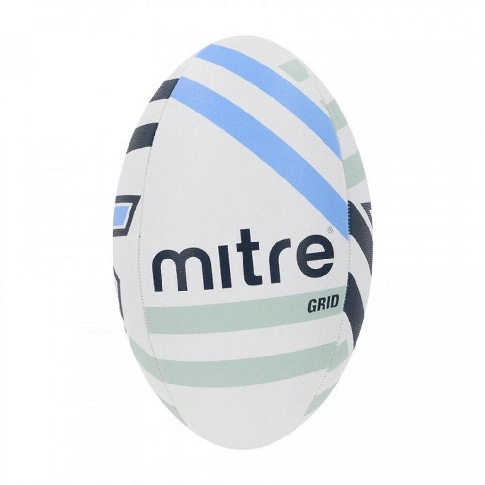 Mitre Grid Rugby Ball (White/Black/Blue) 3 Mitre Grid Rugby Ball (White/Black/Blue)