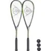 Dunlop Blaze Pro 5.0 Twin Pack Squash Racket Set, Inc 3 Squash Balls 2 Dunlop Blaze Pro 5.0 Twin Pack Squash Racket Set, Inc 3 Squash Balls -Tennis Squash Shop k512c282b73888defd394d4496b9222e6