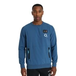 UMBRO England Rugby Mens 22/23 Woven Sweatshirt (Ensign Blue) 8 UMBRO England Rugby Mens 22/23 Woven Sweatshirt (Ensign Blue) -Tennis Squash Shop k5ed1f9af541a551f7357f63147d0e259