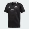 ADIDAS Adult Rugby Short-Sleeved All Blacks Replica Home Shirt - Black -Tennis Squash Shop k648b1e2b8420d41398439ede6637e0d2