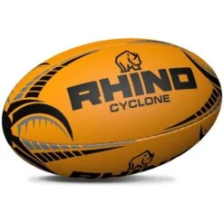 RHINO Cyclone Rugby Ball (Fluorescent Orange) -Tennis Squash Shop k65679b4e8300a29355af492c14bb4d14