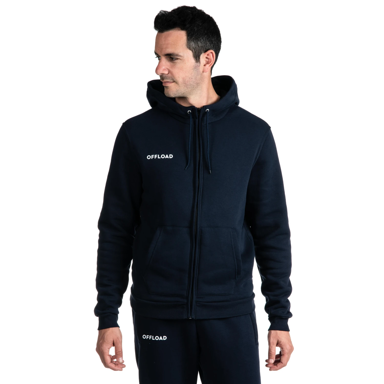 R500 Adult Rugby Club Jersey Zip-Up Jacket 8 R500 Adult Rugby Club Jersey Zip-Up Jacket - Image 6