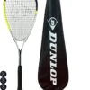 Dunlop Hyper Lite Pro Squash Racket, Inc Squash Balls & Full Protective Cover -Tennis Squash Shop k71d12e9c133718bff640aff9d028379a