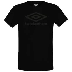 UMBRO Mens Twickenham England Rugby TShirt (Black)