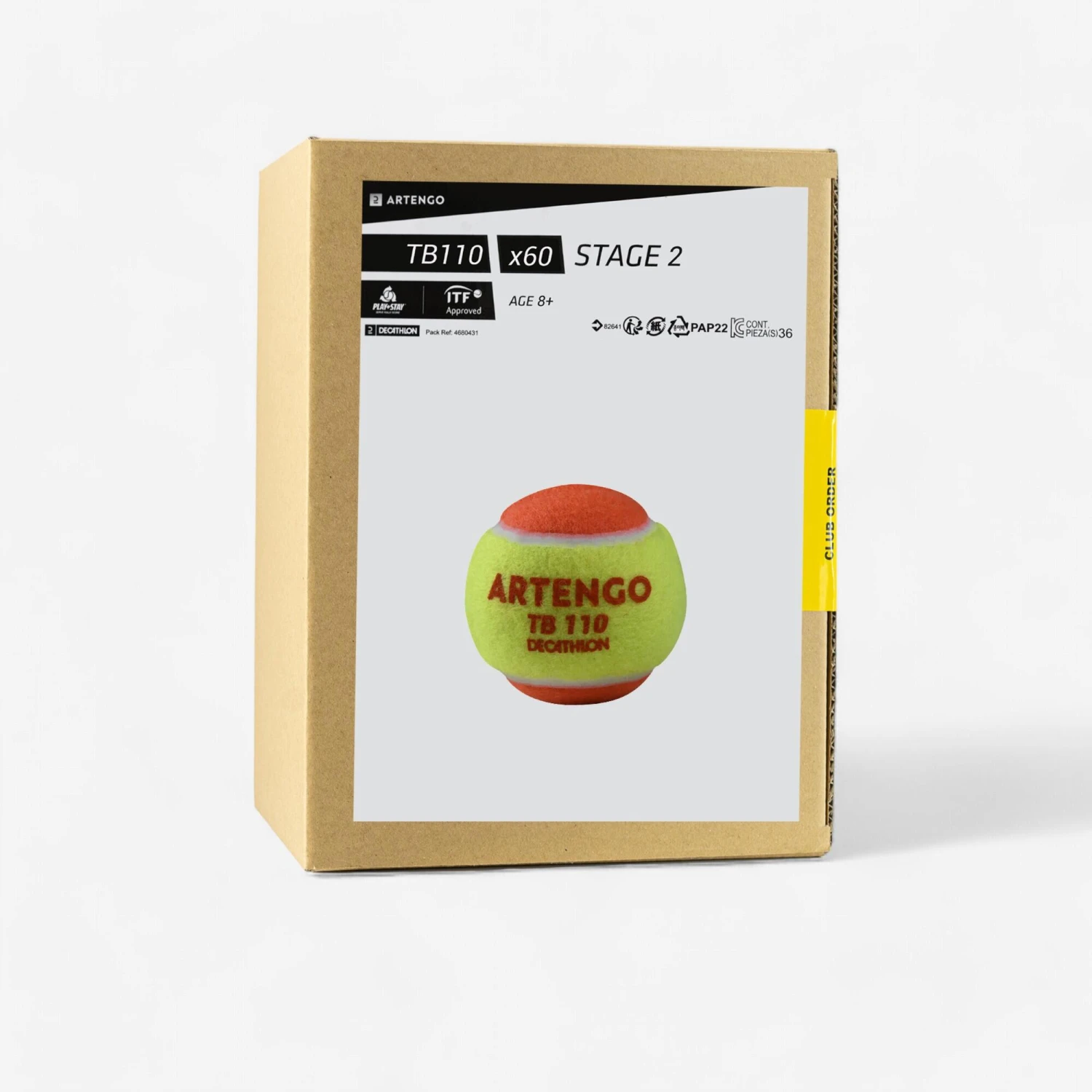 Artengo Tennis Balls TB110 X 60 - Orange 3 Artengo Tennis Balls TB110 X 60 - Orange