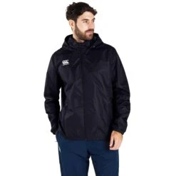 Canterbury Mens Club Waterproof Jacket (Black) -Tennis Squash Shop k9f4f86d84702d401c94be19e4312dfd4