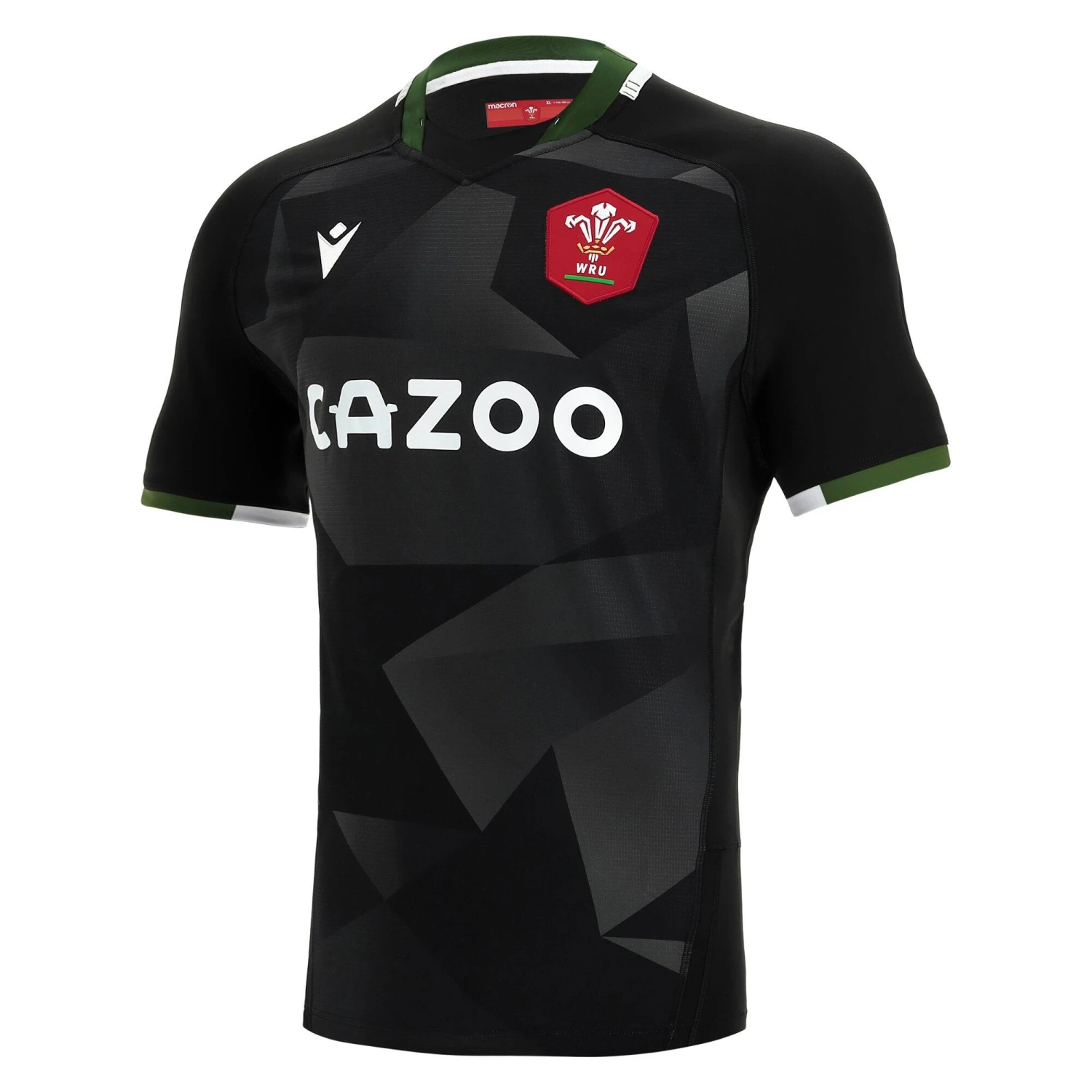 Macron Wales WRU Kids Alternate Poly Rugby Shirt 58537497 Black 4 Macron Wales WRU Kids Alternate Poly Rugby Shirt 58537497 Black - Image 2