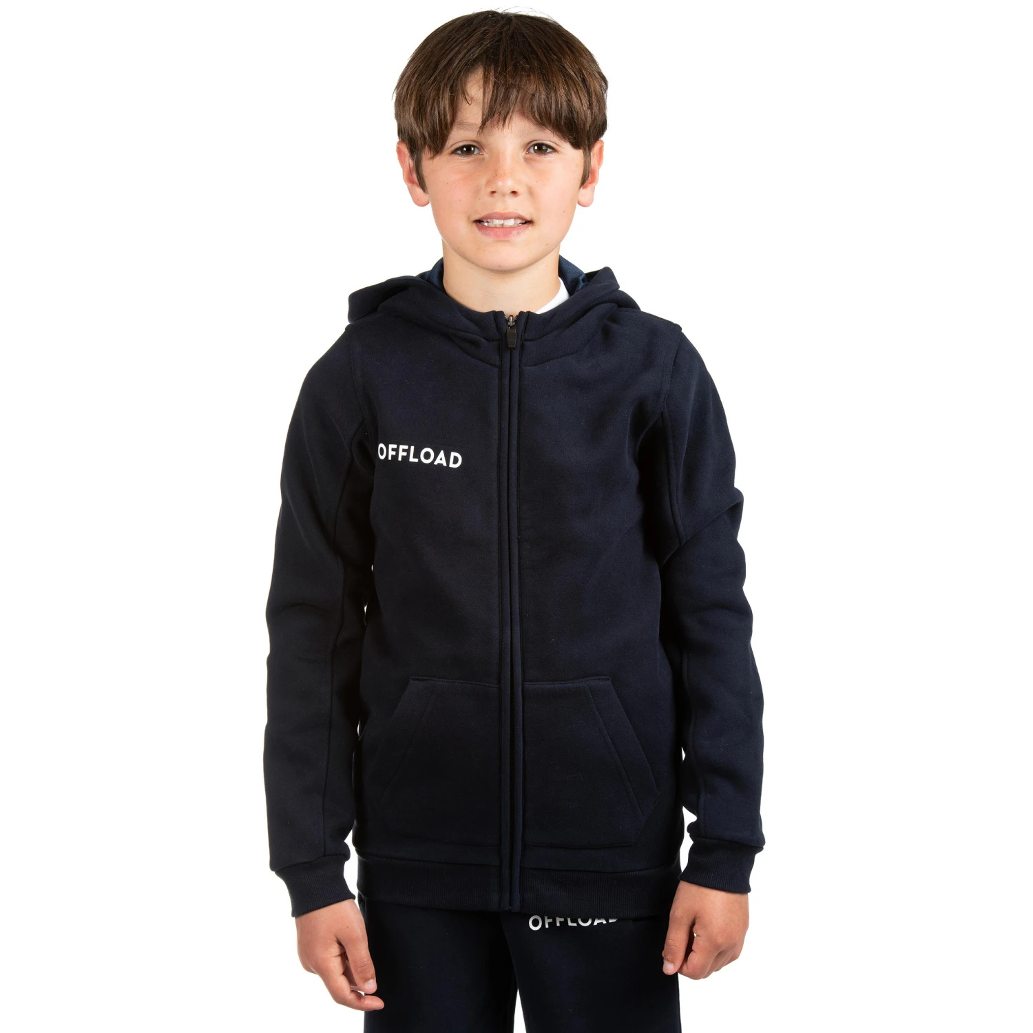 R500 Junior Rugby Club Jersey Zip-Up Jacket - Blue 7 R500 Junior Rugby Club Jersey Zip-Up Jacket - Blue - Image 5