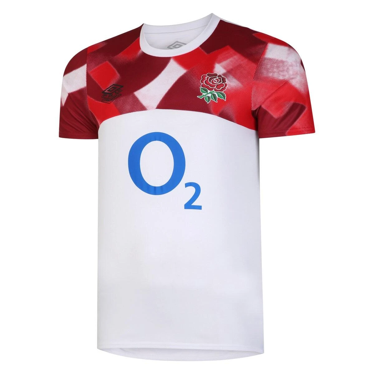 UMBRO England Rugby Mens 22/23 Warm Up Jersey (Brilliant White/Fiery Red/Jester Red) 3 UMBRO England Rugby Mens 22/23 Warm Up Jersey (Brilliant White/Fiery Red/Jester Red)