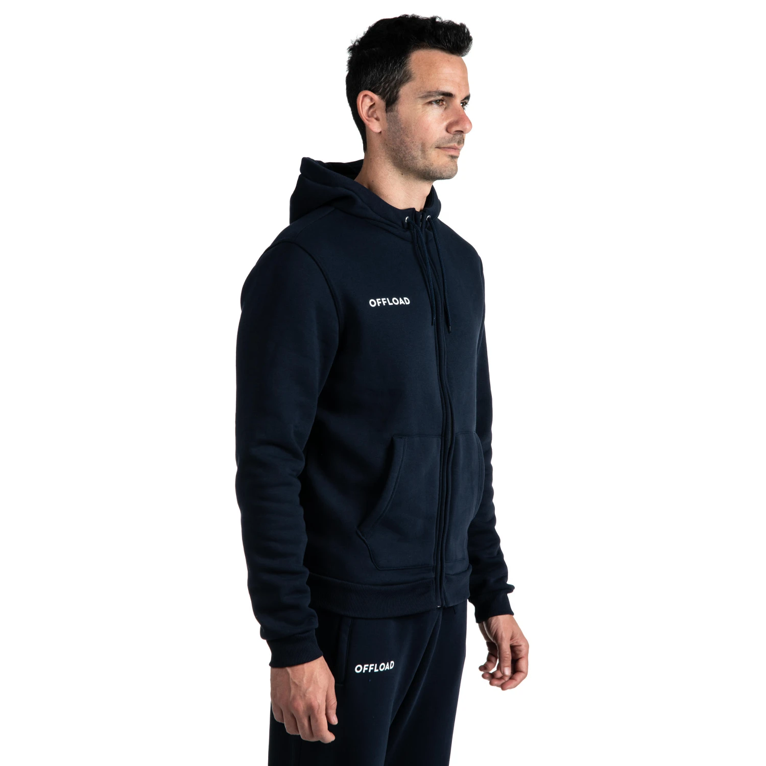 R500 Adult Rugby Club Jersey Zip-Up Jacket 7 R500 Adult Rugby Club Jersey Zip-Up Jacket - Image 5