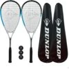 Dunlop Hyper Lite Nano Squash Racket Twin Pack, Inc Covers & 3 Squash Balls 2 Dunlop Hyper Lite Nano Squash Racket Twin Pack, Inc Covers & 3 Squash Balls -Tennis Squash Shop ke947c58fc2d2f4ce4a3674c4fda8c391