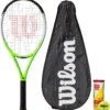 Wilson Blade Feel RXT 105 Tennis Racket, Full Protective Cover & 3 Tennis Balls