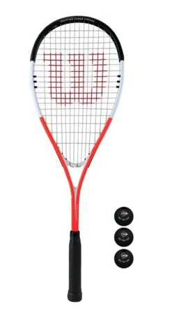 Wilson Pro Staff XP Squash Racket With Wilson Protective Cover & 3 Squash Balls